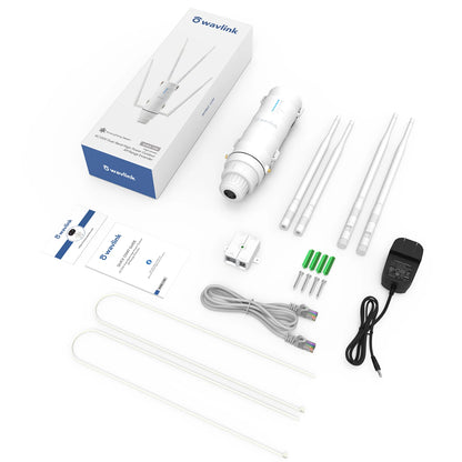 Wavlink Outdoor WiFi Range Extender Wireless Access Point Dual Band 2.4G+5Ghz High Power Wifi Router/Repeater Signal Booster POE