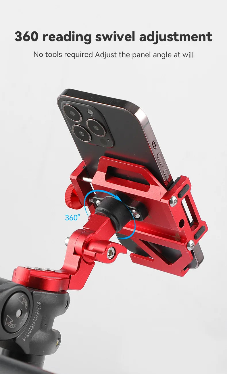 Bicycle Phone Holder Upright Aluminum Alloy Phone Holder Mountain Bike Phone Navigation Holder Phone Holder