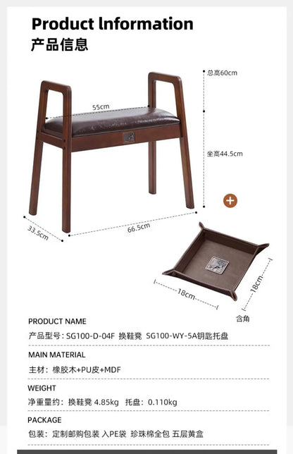 Bedroom Wooden Stool Storage Dressers Lazy Shoes Changing Side Table Entryway Bench Ergonomic Taburete Madera Nordic Furniture