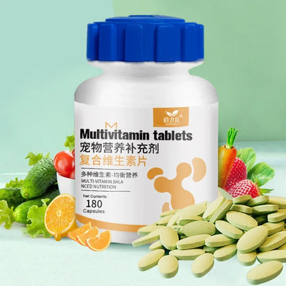 NEW Pet Multivitamin Supplements Beautiful Hair, Improve Immunity, Balanced Nutrition Health Products for Dogs and Cats