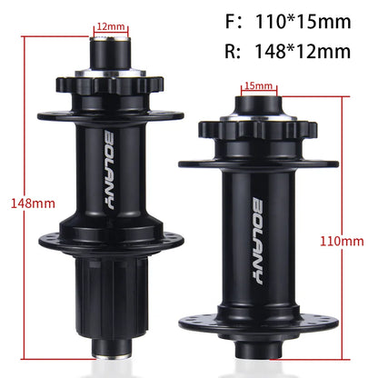 BOLANY Boost Cube Hubs 110x15 148x12 Mountain Bike Hub XD/HG/MS 32 Hole Thru Bicycle Bearing Hubs Bicycle Accessories