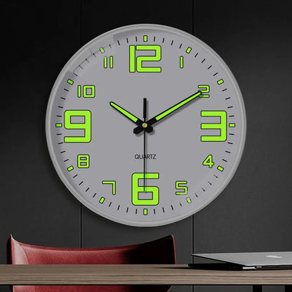Luminous Digital Clock Living Room Wall Clock 8 inch 20cm Mute Clock Wall Clock Simple Stereo Clock