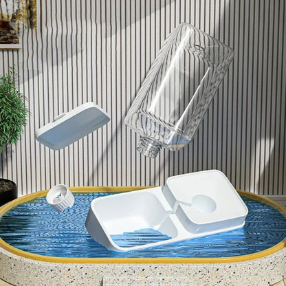 Pet automatic feeder cat water dispenser dog bowl medium-sized dog feeding water feeding basin combination food storage bucket