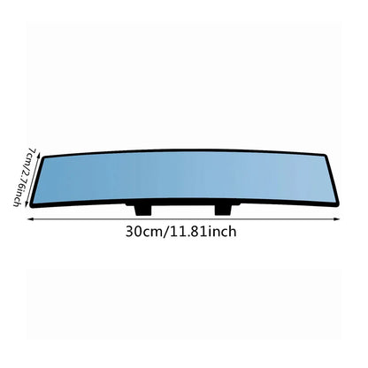 Curved Mirror 270mm Curved Blind Spot Mirror For Inside Car Universal Rearview Mirror Anti-glare Wide-angle Mirror Blue Mirror