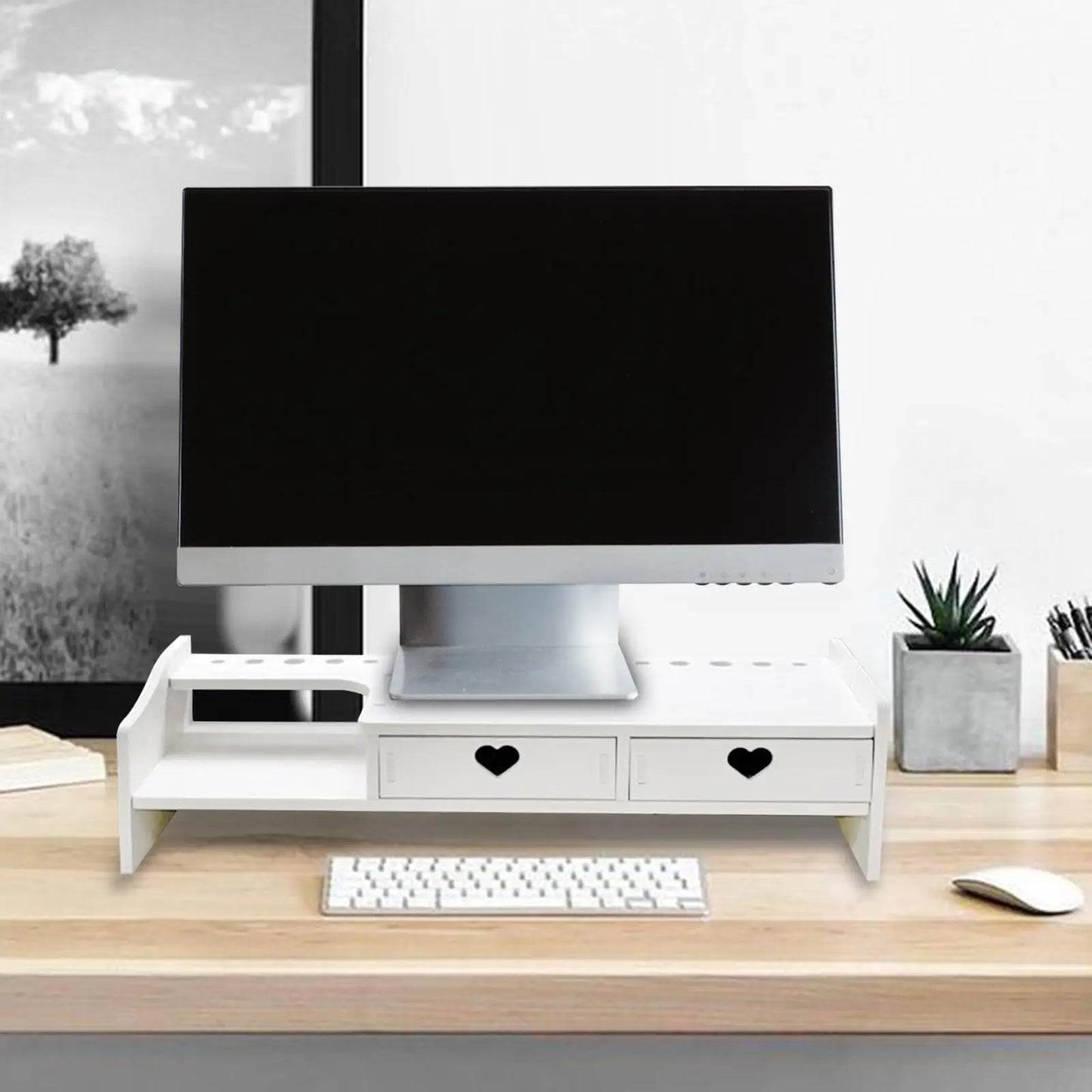 Monitor Stand Riser Computer Workstation Organizer Computer Heightened Shelf