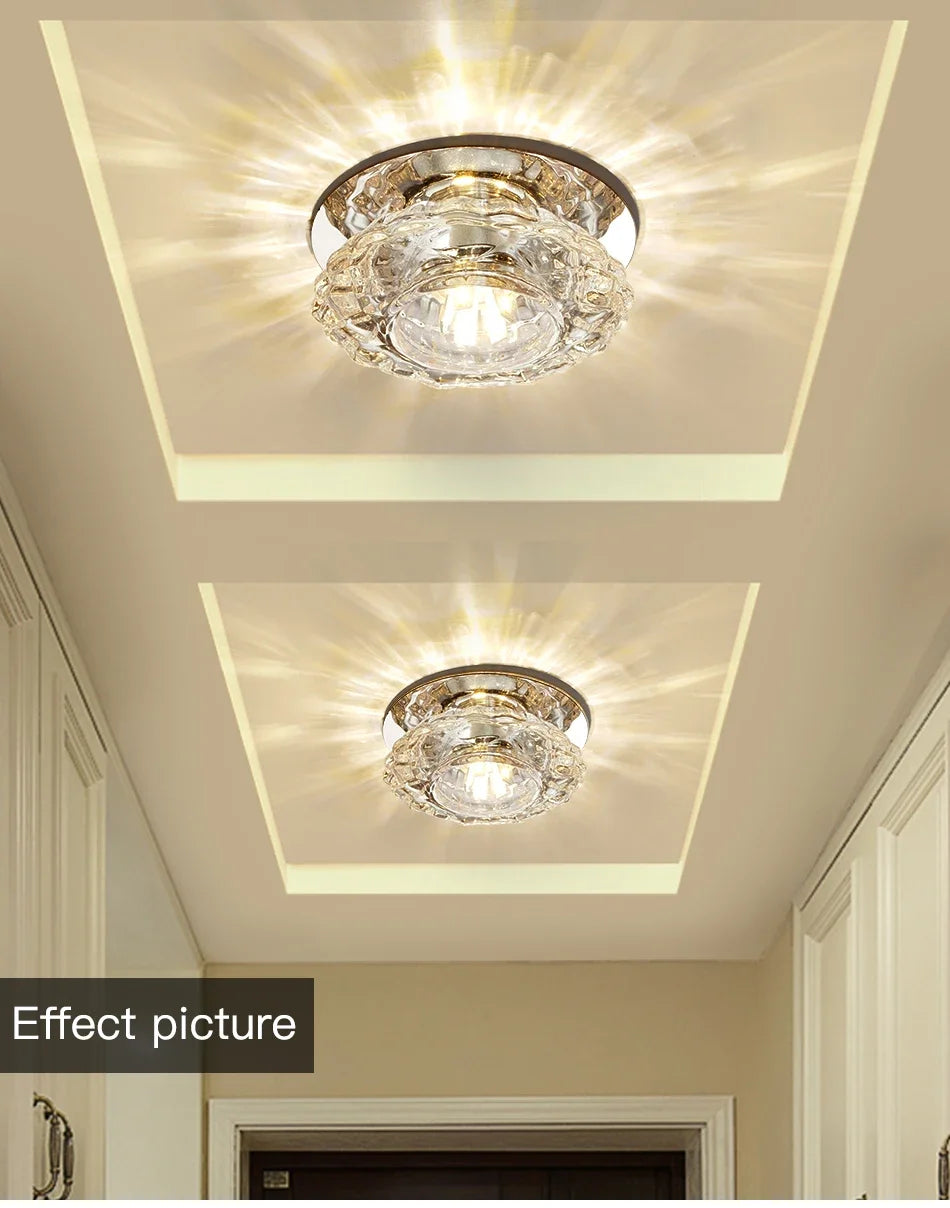 LED Ceiling Lamp for Aisle, Flush, Living Room, Crystal Corridor, Porch Light, Front Porch, Porch Light