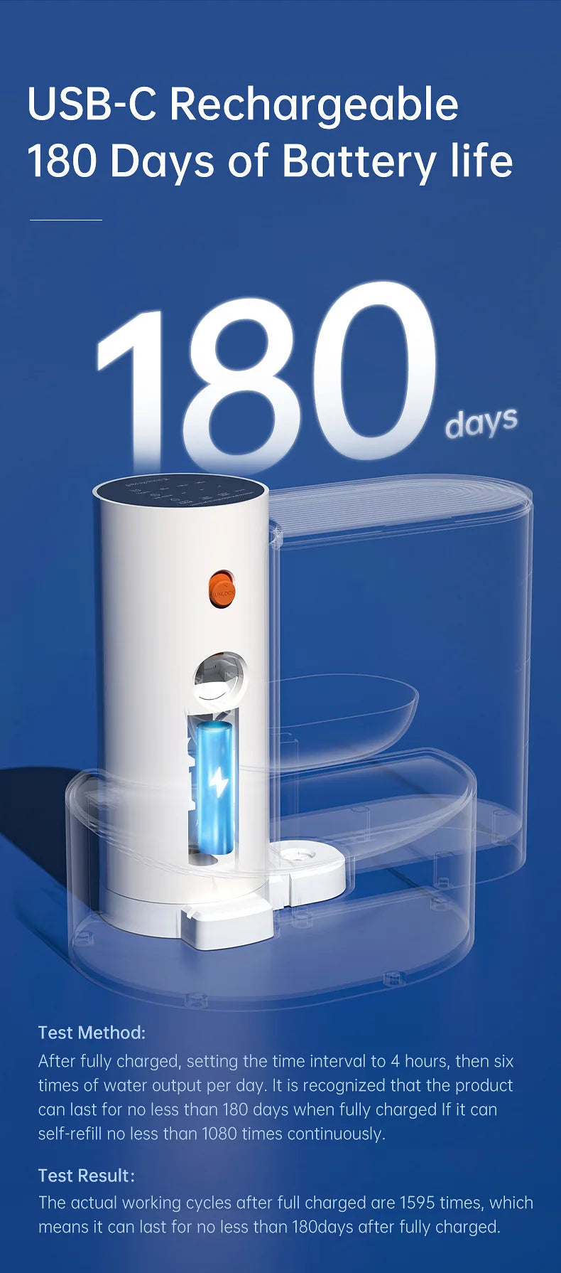 3L Dog Cat Water Dispenser, Pet Water Dispenser, Dumping Cat Water Dispenser, Running Water Charging Automatic Water Feeder