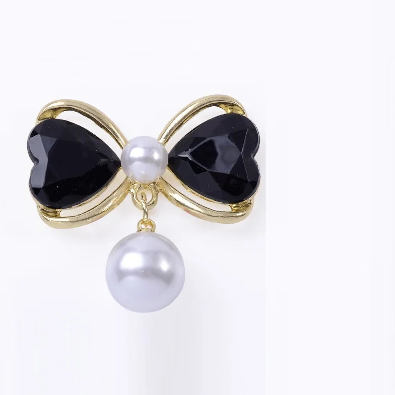 10pcs Sweet hair accessories hair rope alloy diy accessories hollow heart bow pearl pendant jewelry accessories