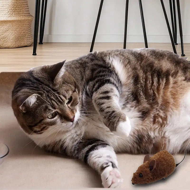 Pet Mouse Toy For Cats Dogs Plush Electronic Sound Interactive Smart Mice Animal Toys Self Fun Relieve Boredom