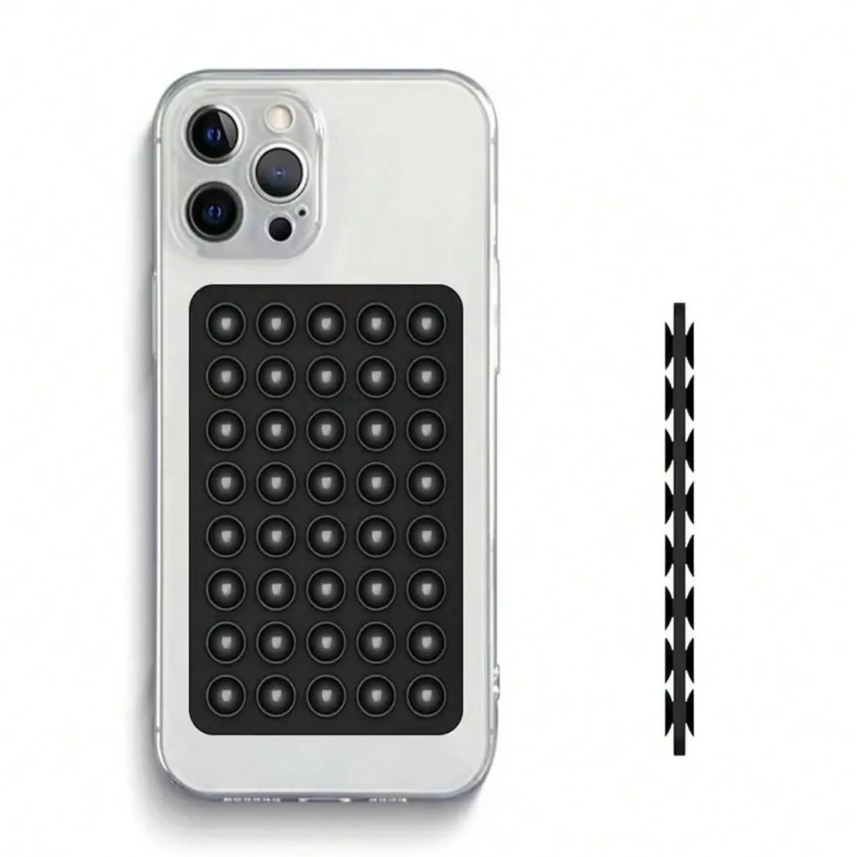 Double-sided Suction Cups Phone Holder, Silicone Suction Phone Case Adhesive Sticky Phone Grip Hands-Free Phone Grip Phone Stand