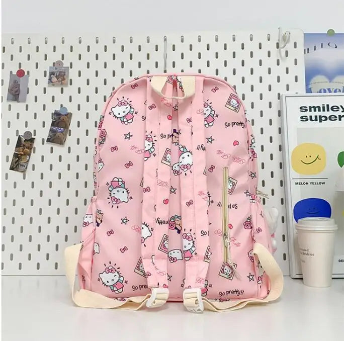 Hello Kitty backpack for junior high school students cute cartoon fashion school bag large capacity school bag for women