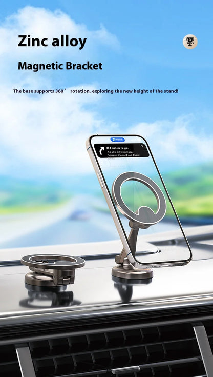 Magnetic Car Phone Mount Holder Multi-Functional Floating Screen Foldable Stand Vehicles Universal Phone Holder Safe Driving