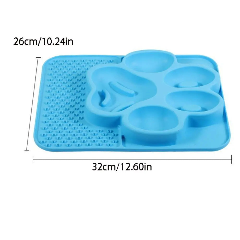 Multi-use Silicone Pet Slow Feeder Bowl Non-slip Choke-proof Pet Canning Lick Tray Portable Cat Food Bowl Food Container
