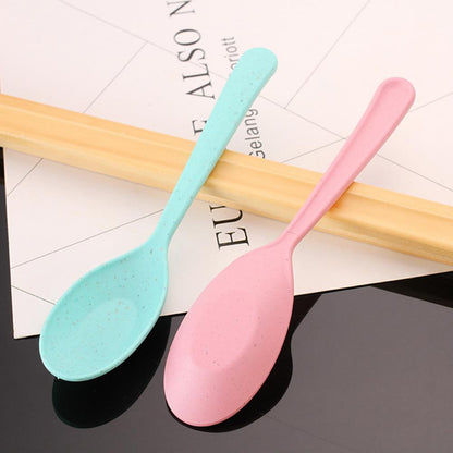 Soup Spoon Long Handle Cereal Spoon Plastic Serving Spoon Microwave Dishwasher Safe Porridge Spoon Kids Tableware Dinner Spoon