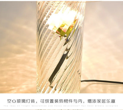 Nordic  personalized twisted glass desk lamp modern LED decorative lamp study bedroom bedside designer Table lamp