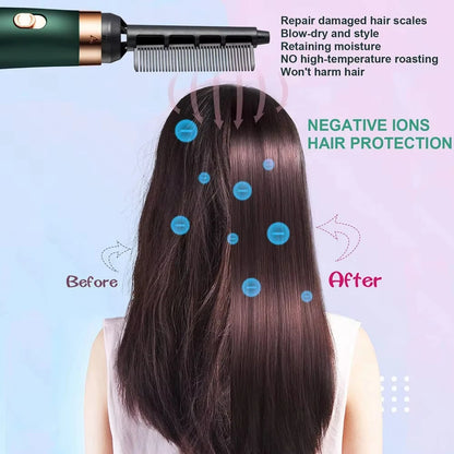 Hair Dryer Portable Comb lonic Hair Straightening Brush Hot Air Curling For Hair Roller Blow Dryer Quick Dry Hair Curler Curling