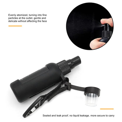 50ml Travel Bottle Leak Proof Refillable Spray Bottle Liquid Containers with Tactical Hook Strap Alcohol Spray Bottle for Liquid