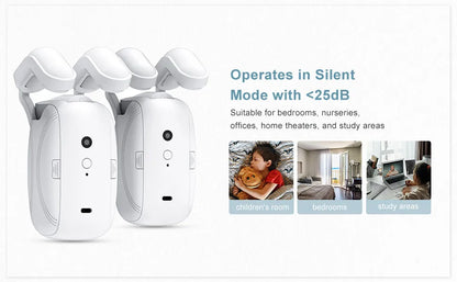 Smart Automatic Curtain Opener-Remote Control With App/Timer/Voice,Upgraded High-Performance Motor(For Roman Rod/T/U Track 3in1)