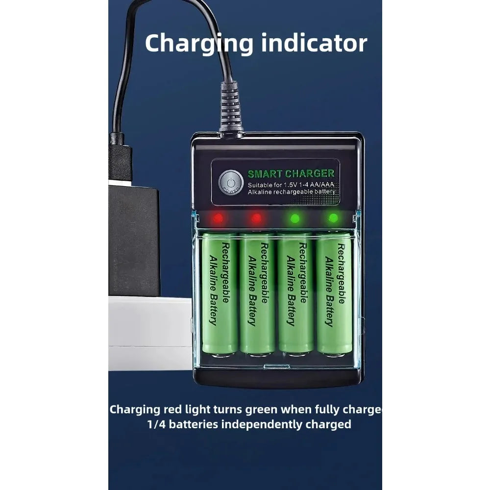 Original Rechargeable Battery 1.5V AA 9800mAh+AAA 8800mAh+Charger for Computer Clock Radio Video Game Digital Camera AA AAA