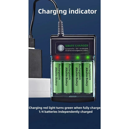 Original Rechargeable Battery 1.5V AA 9800mAh+AAA 8800mAh+Charger for Computer Clock Radio Video Game Digital Camera AA AAA