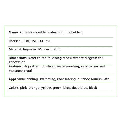 Waterproof Bag Dry Bag for Swimming Diving Bags 10L/15L/20L/30L Floating Bag Sack Dry Bag Backpack for Boating Rafting Fishing