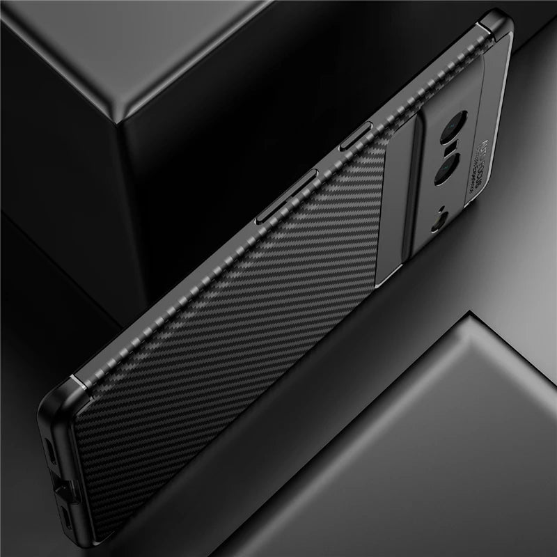 For Google Pixel 7 Case Bumper Silicon Carbon Fiber Back Cover For Google Pixel 7 Case For Google Pixel 7 Pixel 7A 6 8 Pro Case