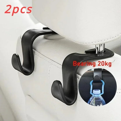 2pcs Headrest Mount Storage Car Seat Back Hooks Hangers Universal Hooks