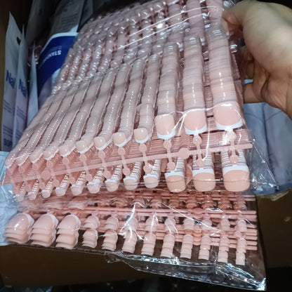 120pcs Square ToeNail Tips - Short French Tip Press On Toenails Pink Soft Gel Toe Nail Tips Full Cover Fake Toe Nail Extensions