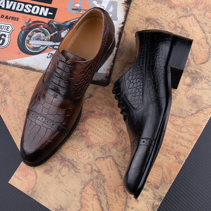 Handmade Oxford Casual Business Office Work Shoes Luxury Wedding Classic Fashion Formal Shoes Genuine Leather Lace Up Shoe