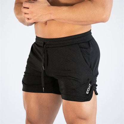 2024 New Fitness Big Muscle Man Fitness Slim Shorts Run And Train On The Beach With Pull Rope And Three Point Fitness Shorts