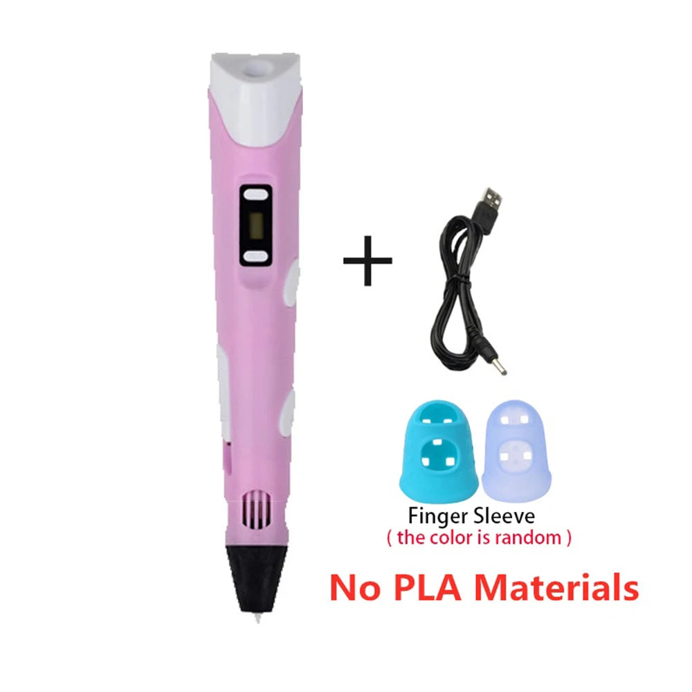 3D Printing Pen Diy Drawing Pens with Lcd Screen Pla Printing 1.75Mm Filament Birthday Christmas Toys Gifts for Kids