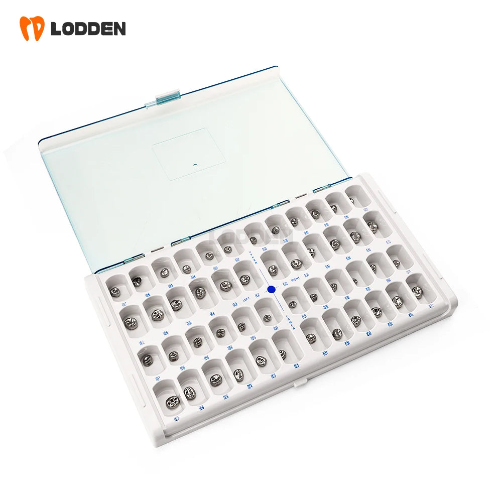 5/48pcs Dental Kids Teeth Crowns Orthodontic Stainless steel Temporary Tooth Crown Individual Model Dentistry  Preformed Tool