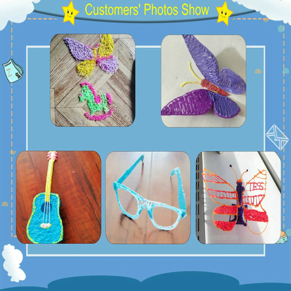 3D Printing Pen Diy Drawing Pens with Lcd Screen Pla Printing 1.75Mm Filament Birthday Christmas Toys Gifts for Kids