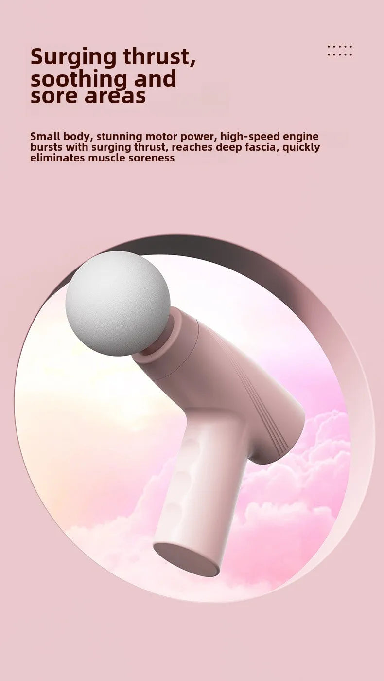 New Portable Mini Fascia Gun Multi-Stage Massage Gun Muscle Relaxation Massage Equipment Portable Vibration Massager