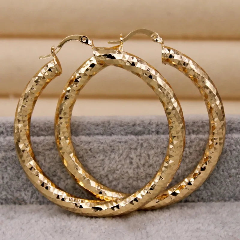 Bohemian Style Delicate Hoop Earrings - 14K Gold Plated CopperJewelry for Women - Perfect for Daily Wear and Christmas Gifts
