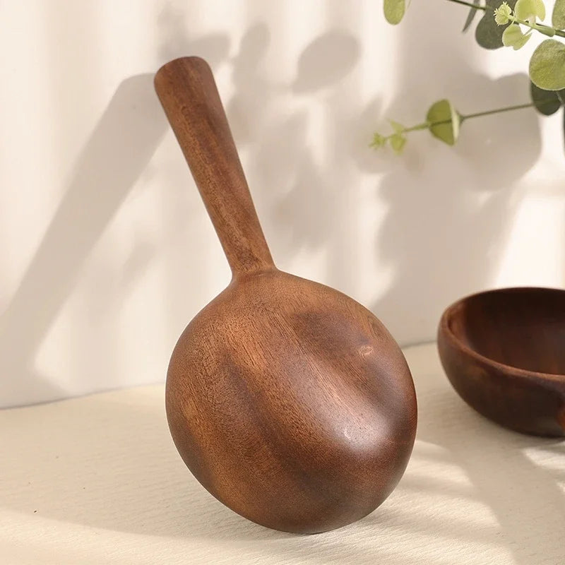 Kitchen Bar Utensils, Wooden Cutlery, Bowls, Spoons, Forks Set, Can be Used for Travel, Picnic,  Portable Eco-friendly, Chunky