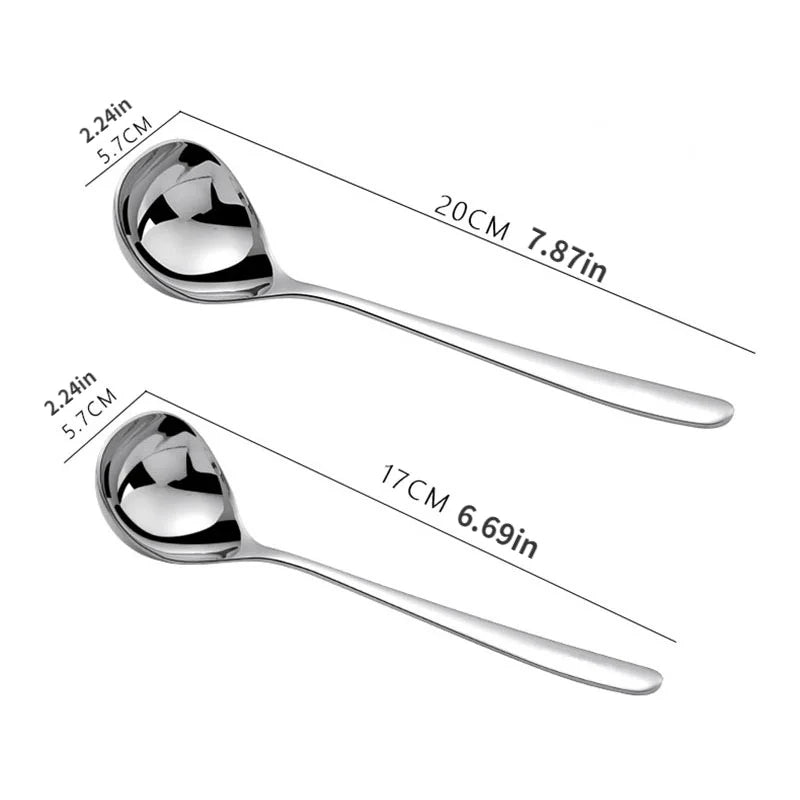 1pc Stainless Steel Thickening Spoon Creative Long Handle Durable Hotel Hot Pot Spoon Soup Ladle Home Kitchen Essential Tools