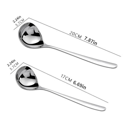 1pc Stainless Steel Thickening Spoon Creative Long Handle Durable Hotel Hot Pot Spoon Soup Ladle Home Kitchen Essential Tools