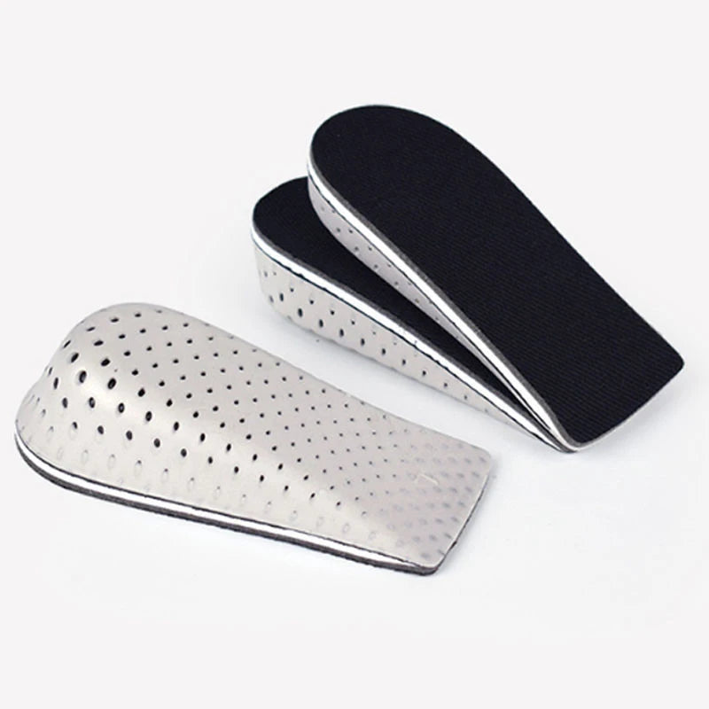 Height Increase Half Shoe Insoles Heel Insert Sports Shoes Pad Cushion Arch Support Unisex 2-4 CM Invisible Heighten Sole Insole