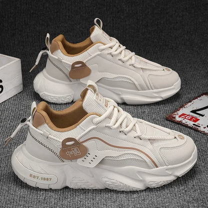 Men's Sneakers 2025 Spring Comfortable Non-slip Outdoor Running Shoes Elasticity Platform Basketball Athletic Tenis Masculino