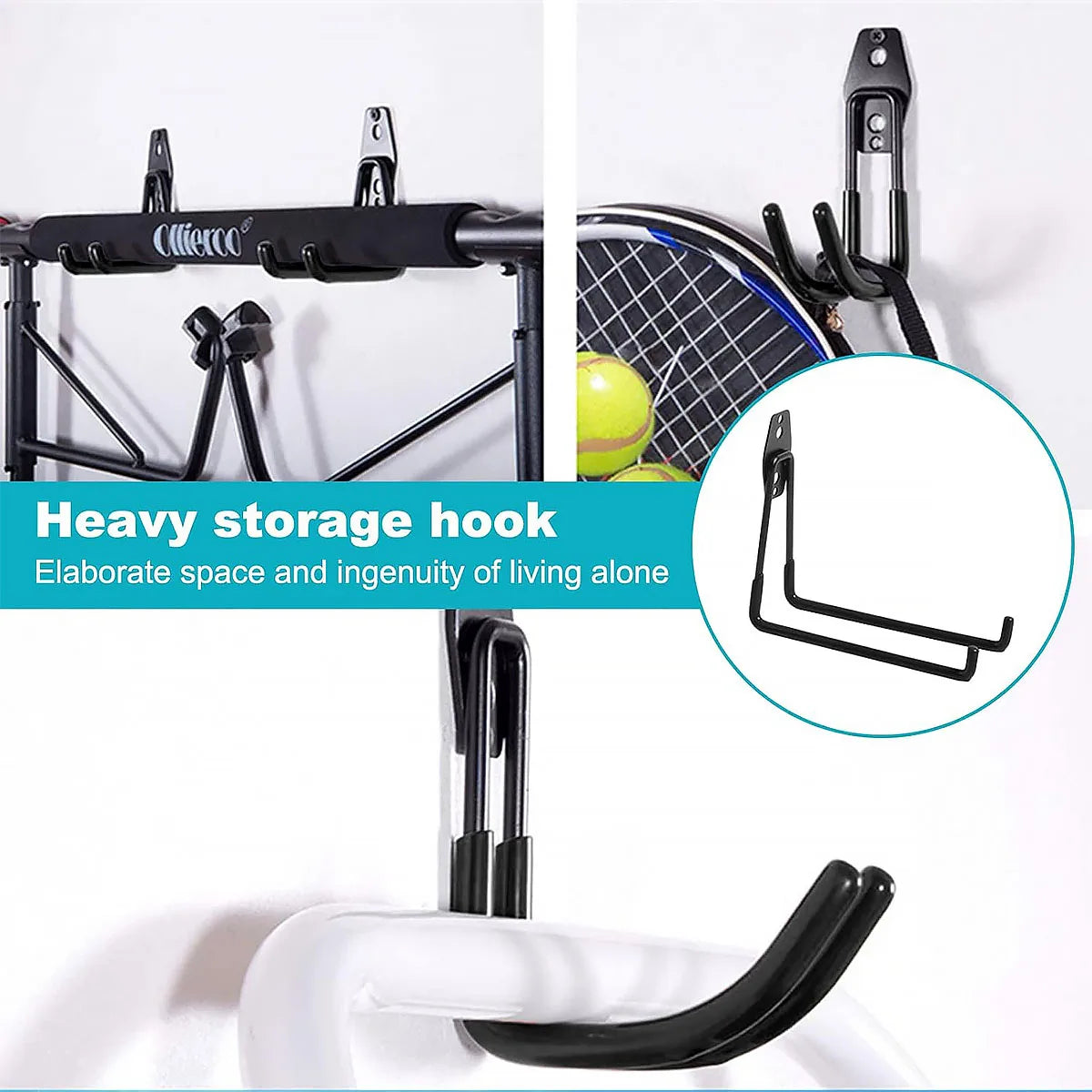 Garage Storage Utility Hooks,Garage Garden Tool Organizer,Hanging Utility Wall Mount Hooks,Heavy Duty Tool Storage Organizer
