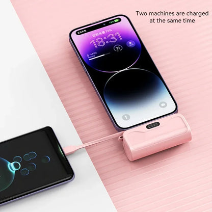 Mini Portable Power Bank 30000mah External Battery Plug and Play Power Bank Type C Fast Power Bank for Xiaomi Huawei Iphone 2024