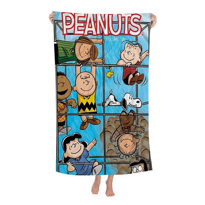 S-Snoopy Anime Cartoon Beach Towel Cute Kawaii Room Decor Bath Girls Children Hand Towels For Bathroom Shower