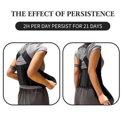 Magnetic Therapy Back Posture Corrector With Adjustable Shoulder Support For Sitting Posture Correction Breathable And Shaping