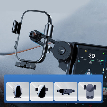 Car Phone Holder Bracket Accessories Interior Air Outlet Vent Base Gadget Auto Cellphone Support Ball Head Bracket Extension Rod