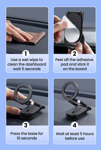 UGREEN Magnetic Car Phone Holder Dashboard 360° Rotatable & Detachable Car Mount For Magsafe iPhone 16 15 Pro Samsumg S25 Xiaomi