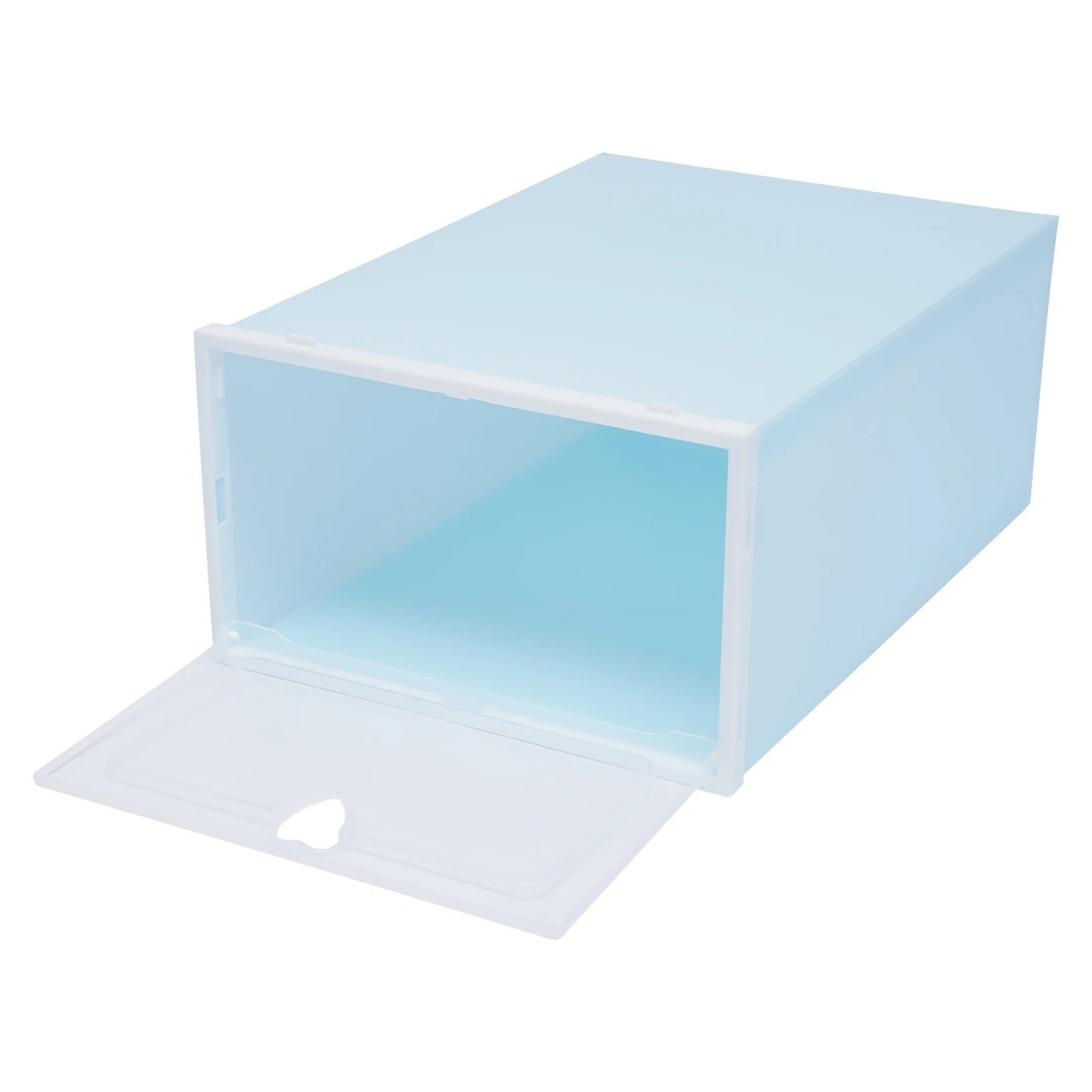 20Pcs Foldable Shoe Storage Boxes with Lids Transparent Stackable Containers Drawer Style PP Plastic Shoe Organizers