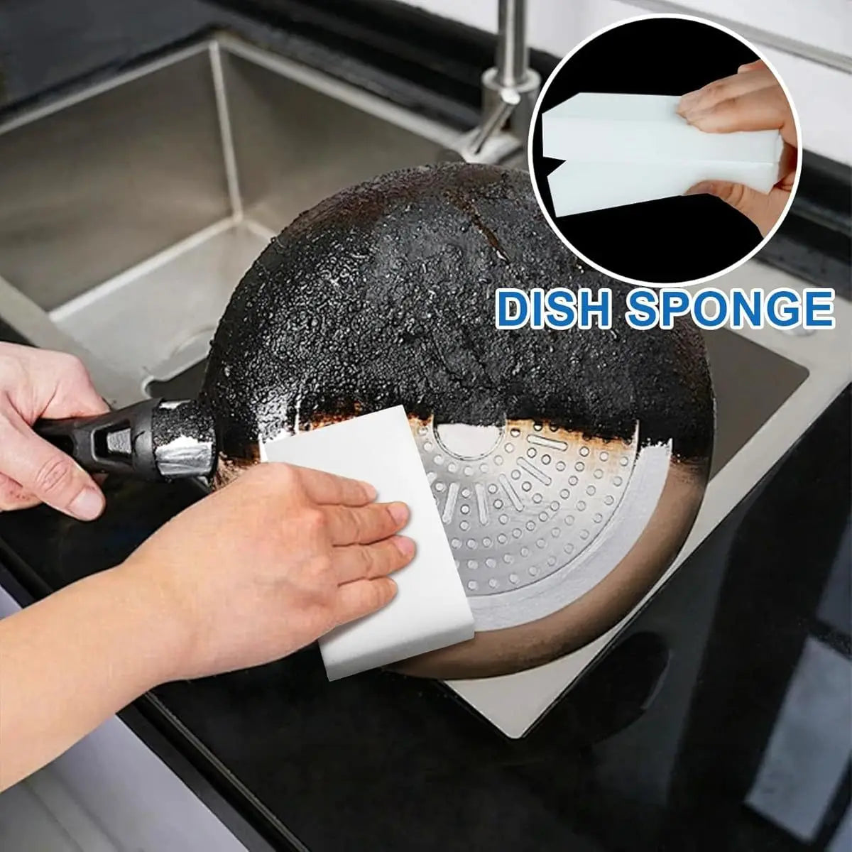 20Pcs Sponge Eraser Melamine Sponge Cleaner Kitchen Cleaning Sponge For Dish Wash Household Bathroom Cleaning Tools 100x60x20MM