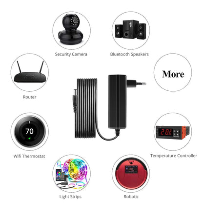 DC 24V 2A 3A Power Supply With EU US Plug Lighting Transformer Power Adapter for LED Strip Neon Light / Security Camera / Router