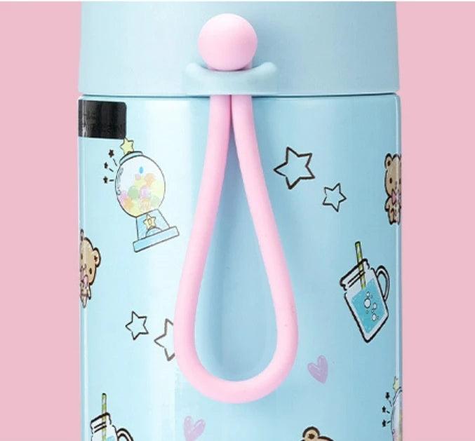 Sanrio Stainless Steel 304 Thermos Kawaii 280ML Hello Kitty Cinnamoroll Melody Vacuum Flask Water Bottle Tumbler Girls Gifts